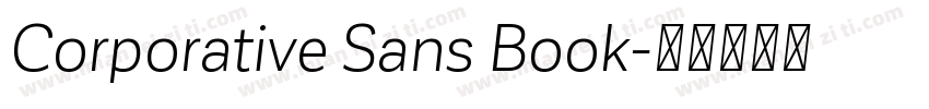 Corporative Sans Book字体转换